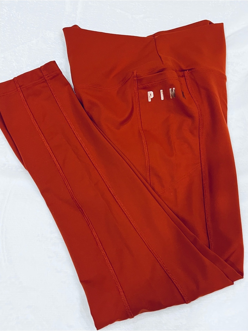 PINK Victoria's Secret High-Waist Leggings in Rust
